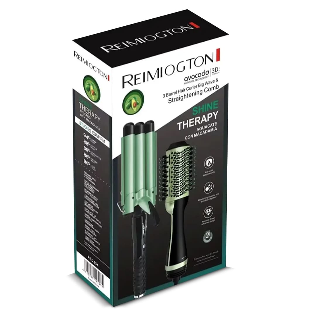 Combo 2 en 1 Cepillo Secador + Rizador Ondas de Sirena RE-2554