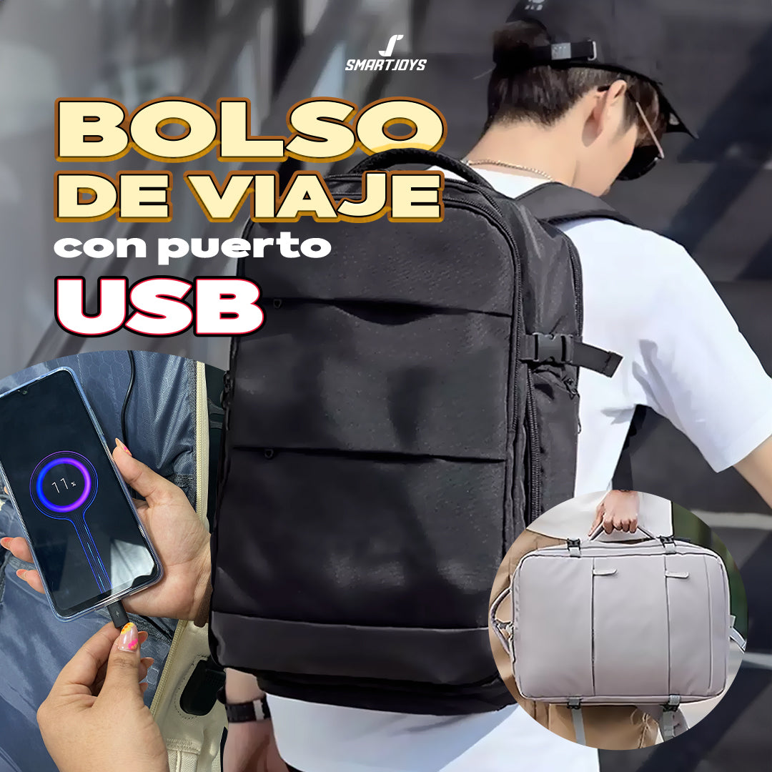 Bolso mochila de Viaje con Puerto USB