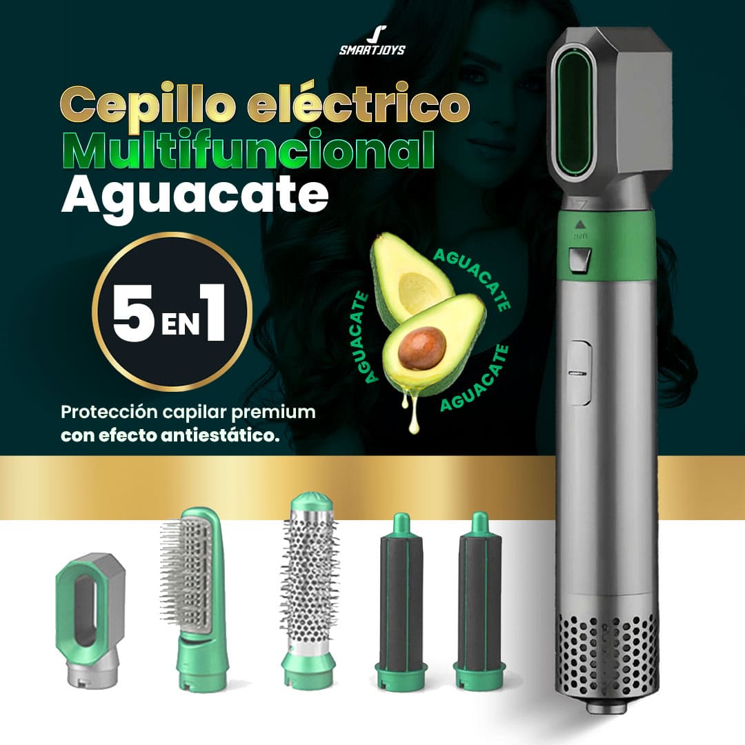 Cepillo Eléctrico Multifuncional 5 en 1 Aguacate