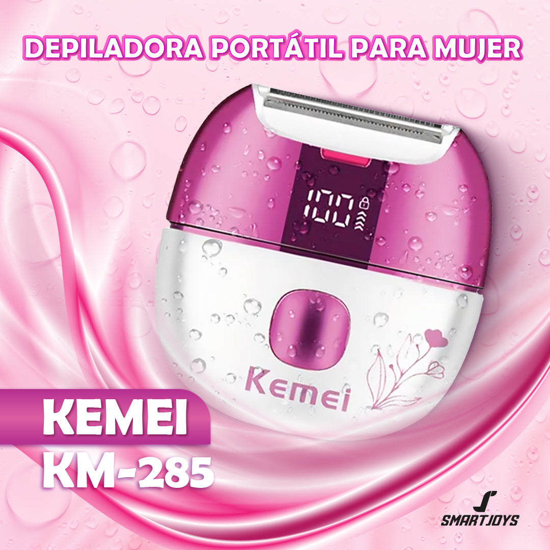 Kemei KM-285 Depiladora Para Mujer Portátil Recargable