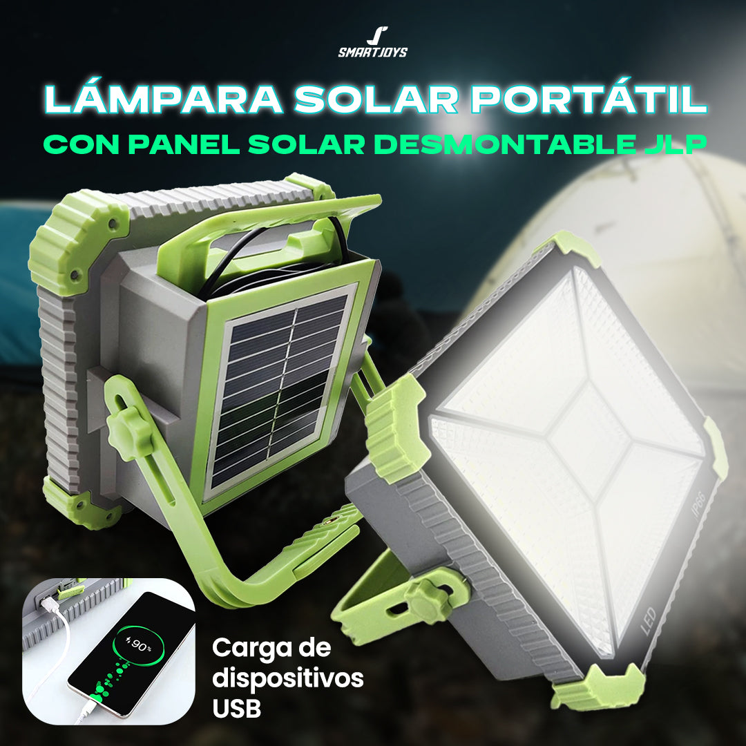 Lampara Solar Portátil con Panel Solar Desmontable JLP