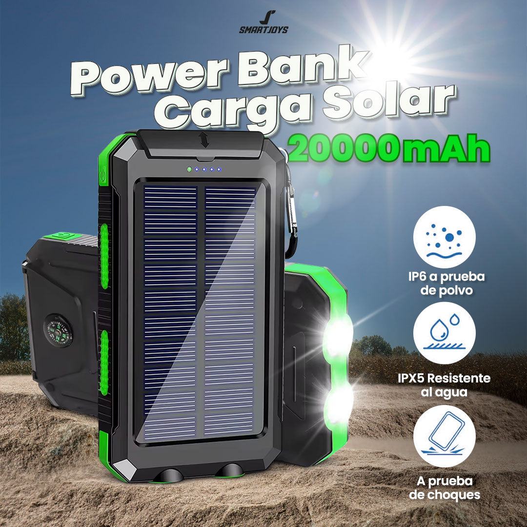Power Bank Carga Solar 20000mAh