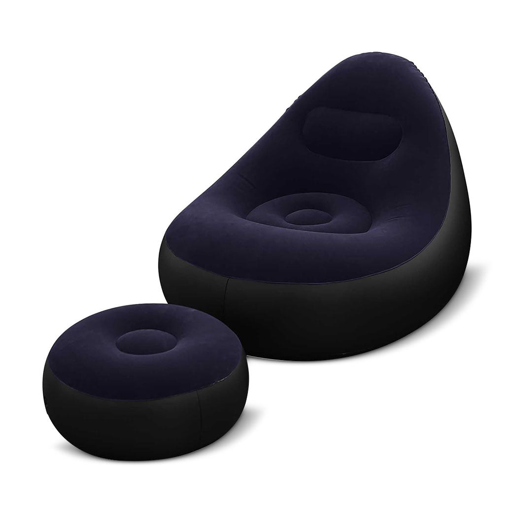 Puffs Sofá Inflable Con Reposa Pies
