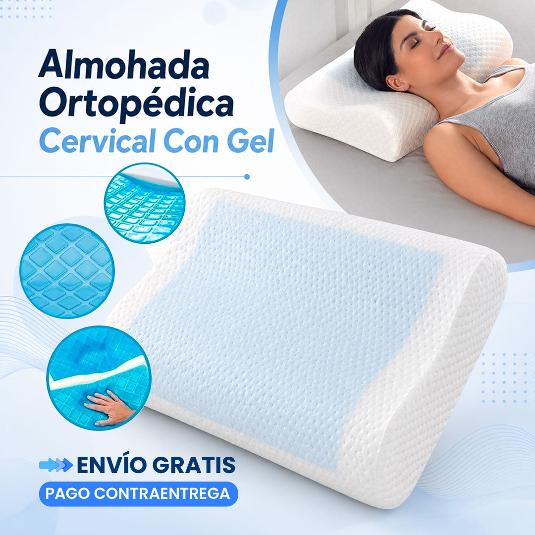 Almohada Ortopédica Cervical Con Gel