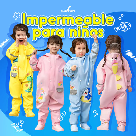 Impermeable Para Niños Traje de Lluvia