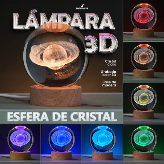Lámpara Esfera De cristal Crystal Ball 3D