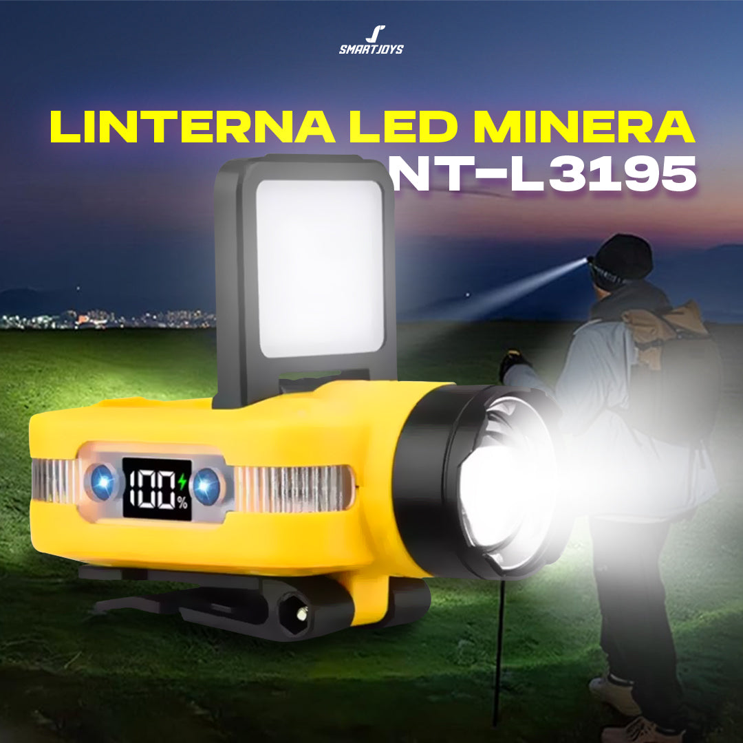 Linterna LED Minera Recargable NT-L3195