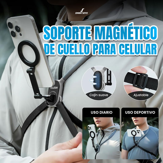 Soporte magnetico de cuello para celular
