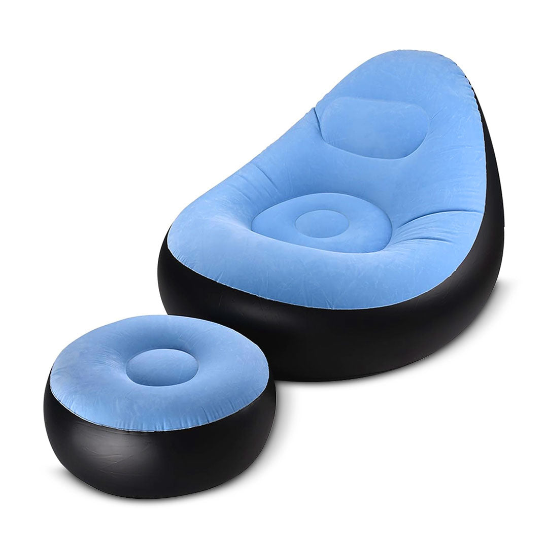 Puffs Sofá Inflable Con Reposa Pies